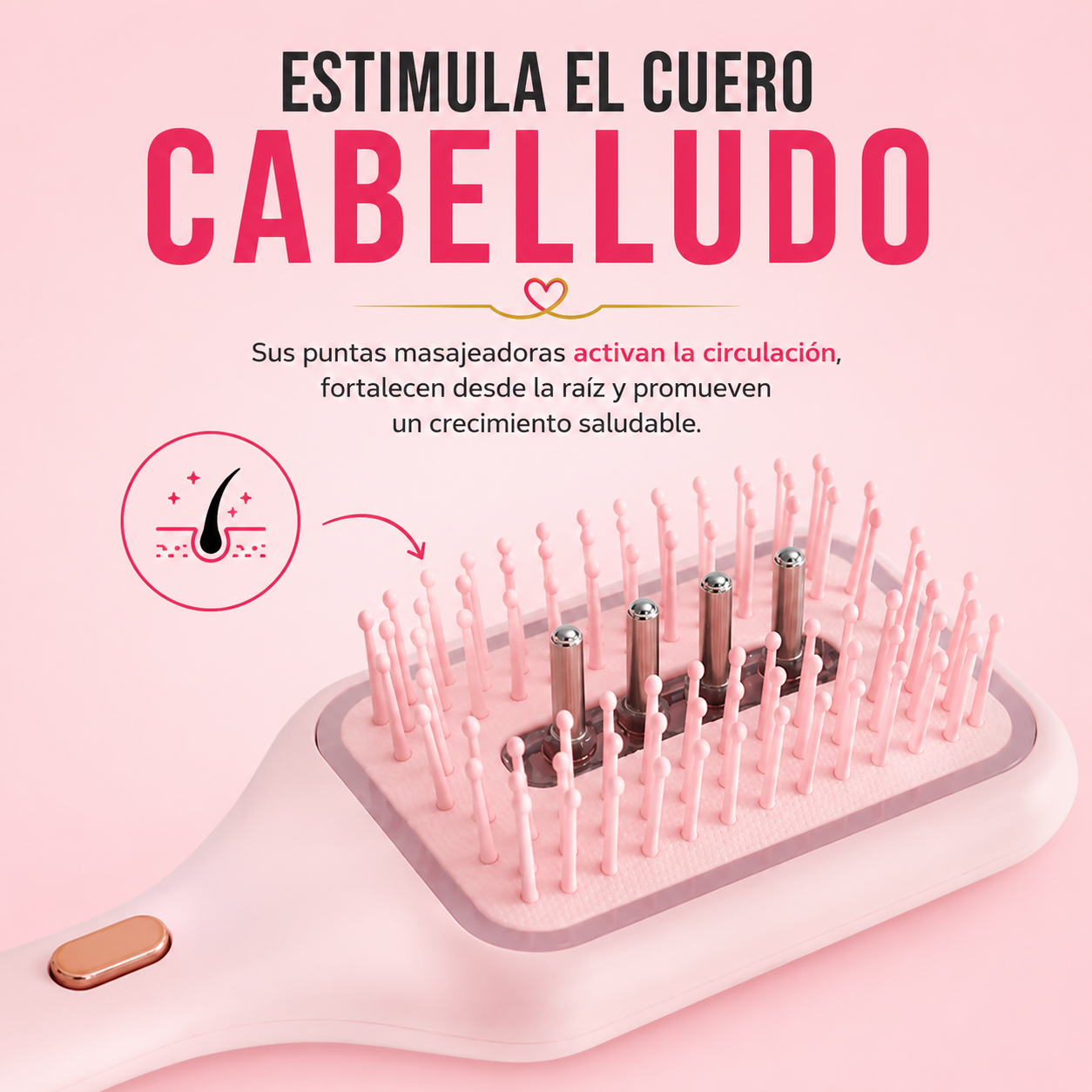 Cepillo masajeador y dispensador de aceites